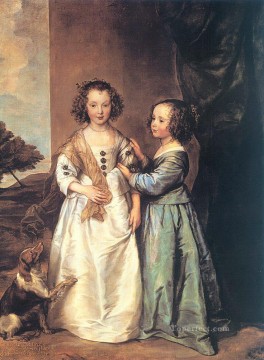 Filadelfia y Elizabeth Wharton, pintor barroco de la corte Anthony van Dyck Pinturas al óleo
